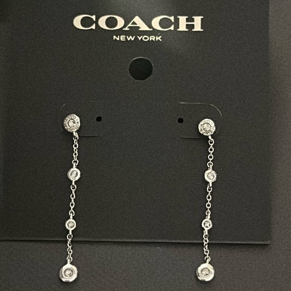 Coach silver dangly earrings. - Picture 1 of 2